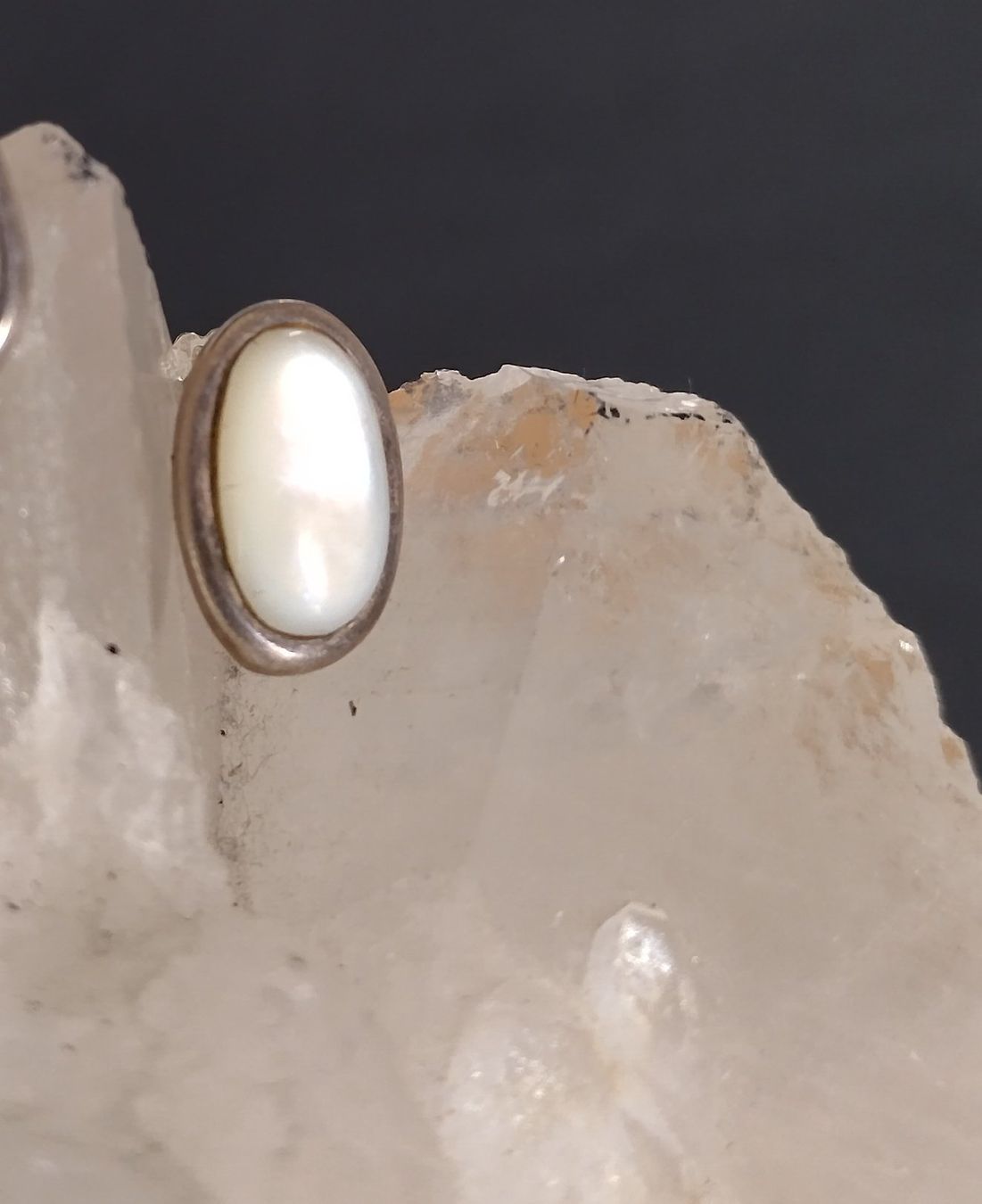 Ohrringe & -stecker: VINTAGE OHRRINGE SILBER 925 MIT PERLMUTT – Gebraucht aus Romanshorn von Glitzer-Paradies 2