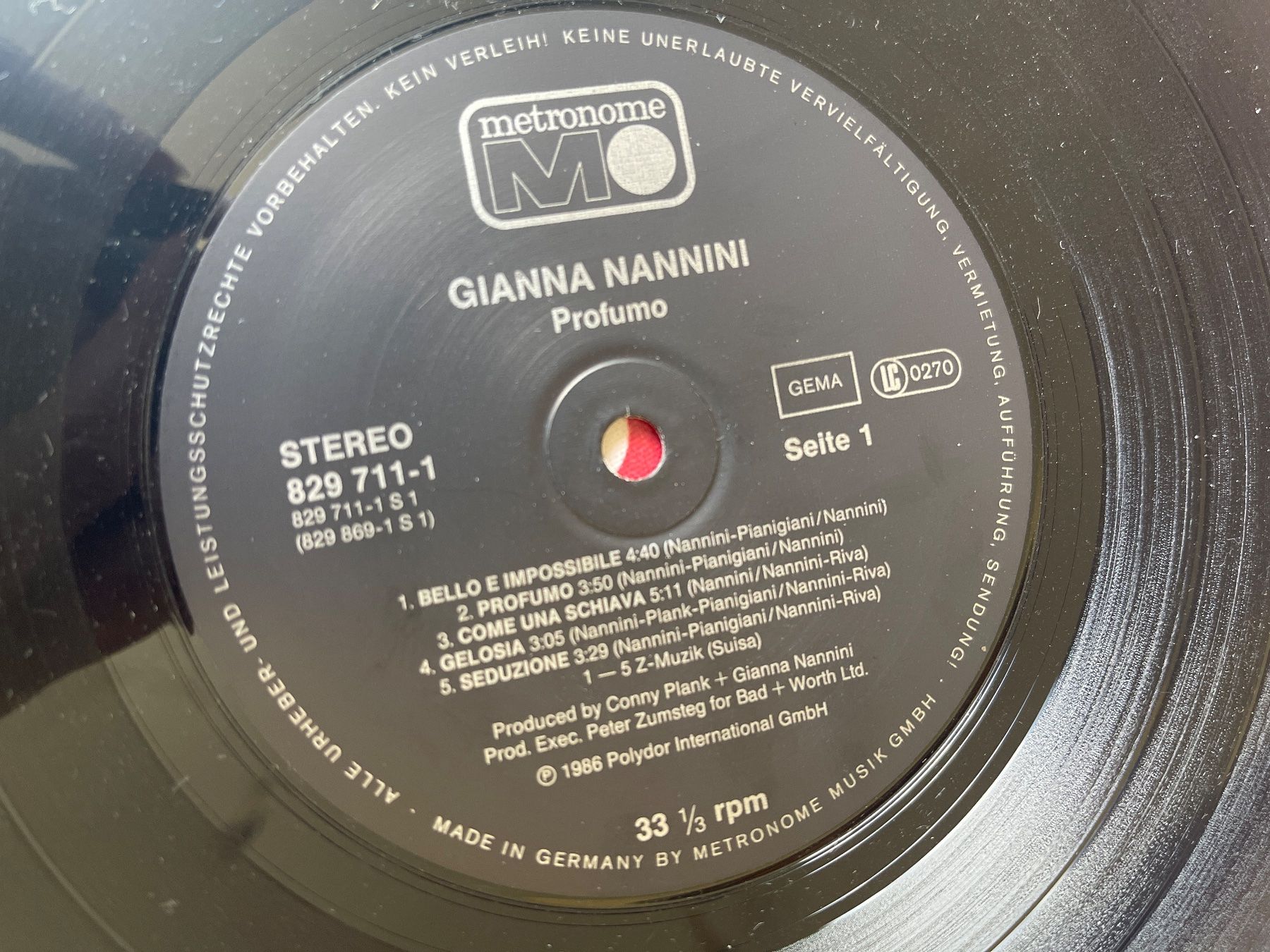 Vinyles: A490/Gianna Nannini Profumo – D'occasion à Frutigen par Philippe_jsp 2