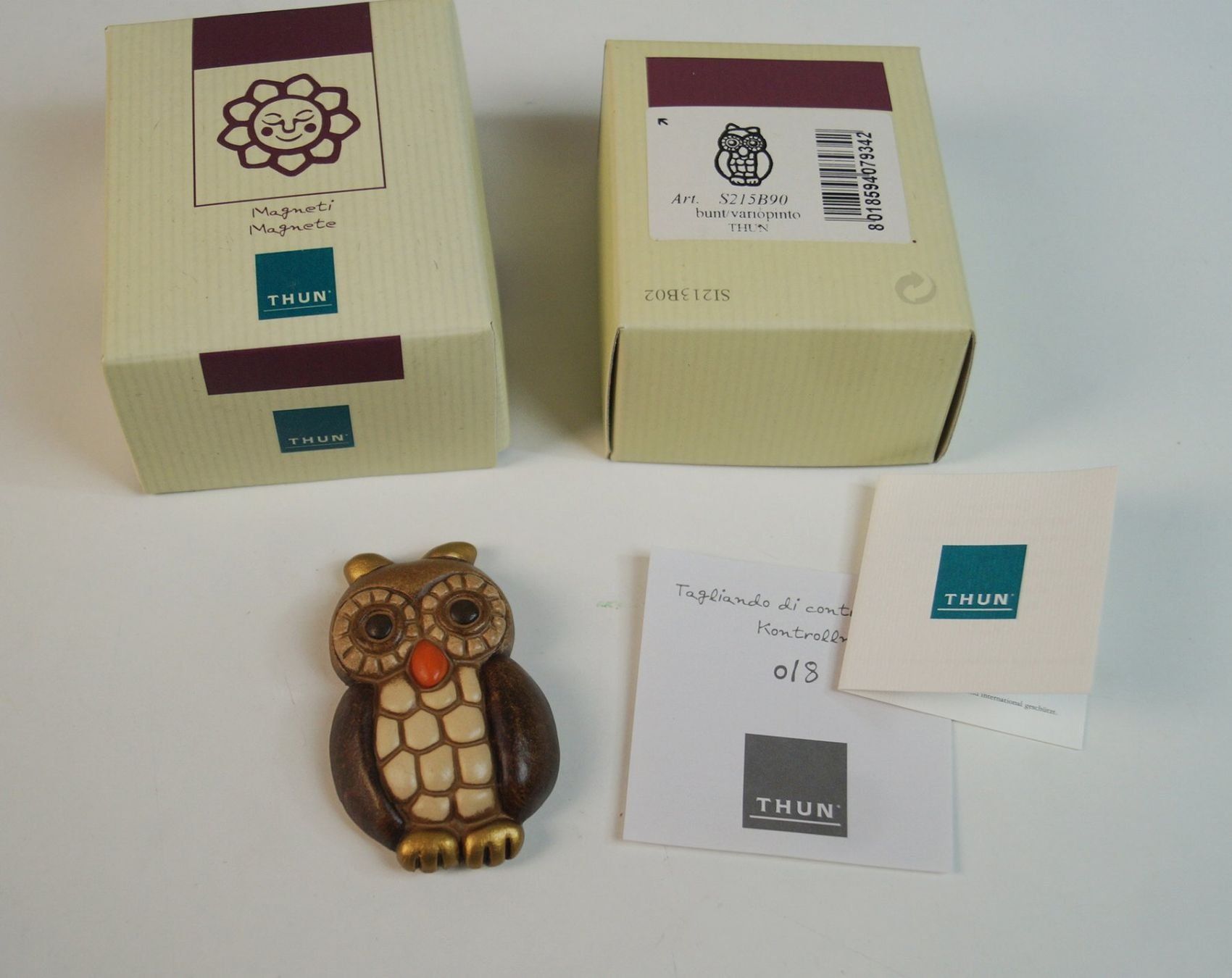 Statuette: THUN Eule Magnet, Originalverpackt 🦉 Top! – Usato da Härkingen venduto da sammelbecken 2