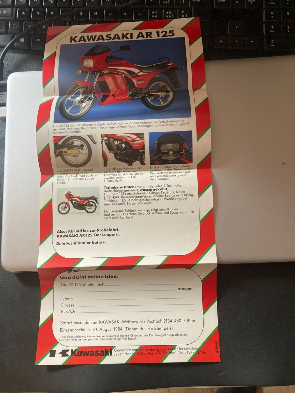 Riviste & Magazine: Prospekt Kawasaki AR 125 – Usato da Filzbach venduto da Sugi7 2