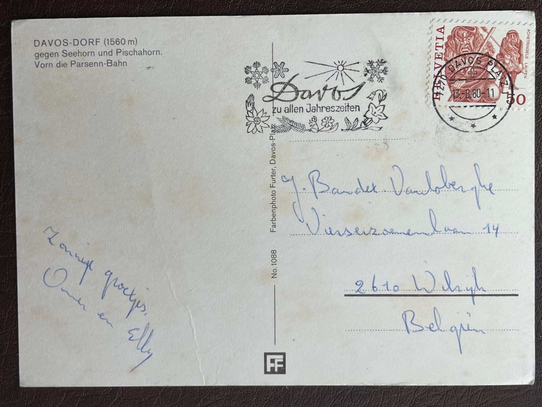 Cartoline postali: Parsenn-Bahn - Davos-Dorf – Usato da Steg VS venduto da danwer74 1