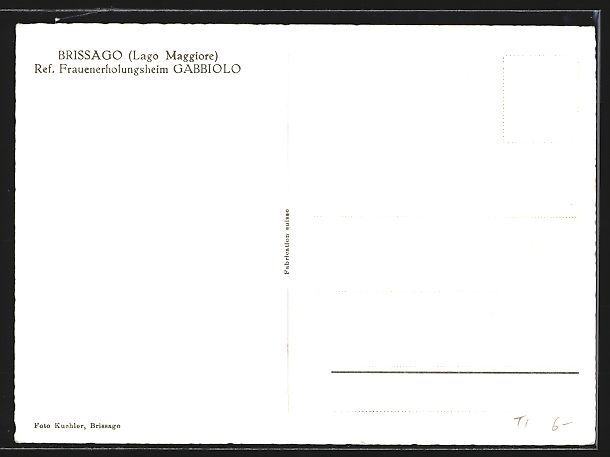 Cartoline postali: Brissago, Lago Maggiore, Ref. Frauenerho – Usato da Berlin venduto da bartko-reher 1
