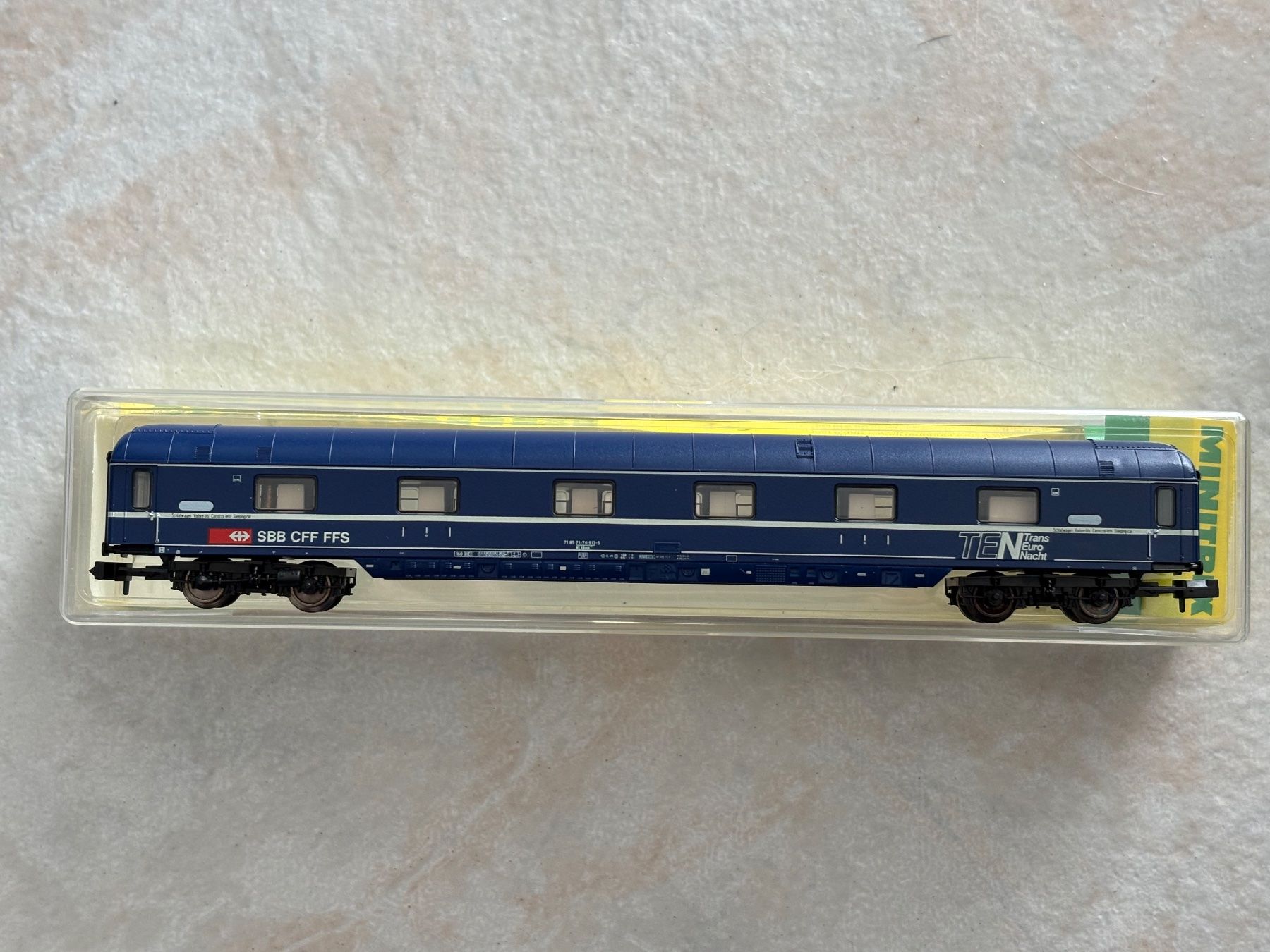 Trix Modellini di ferrovie: Minitrix 13384 Schlafwagen TEN SBB – Nuovo (secondo la descrizione) da Hauterive NE venduto da eriamch 2