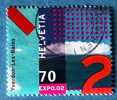 Nr.1044 GESTEMPELT Arteplage Yverdon-les-Bains 2002   