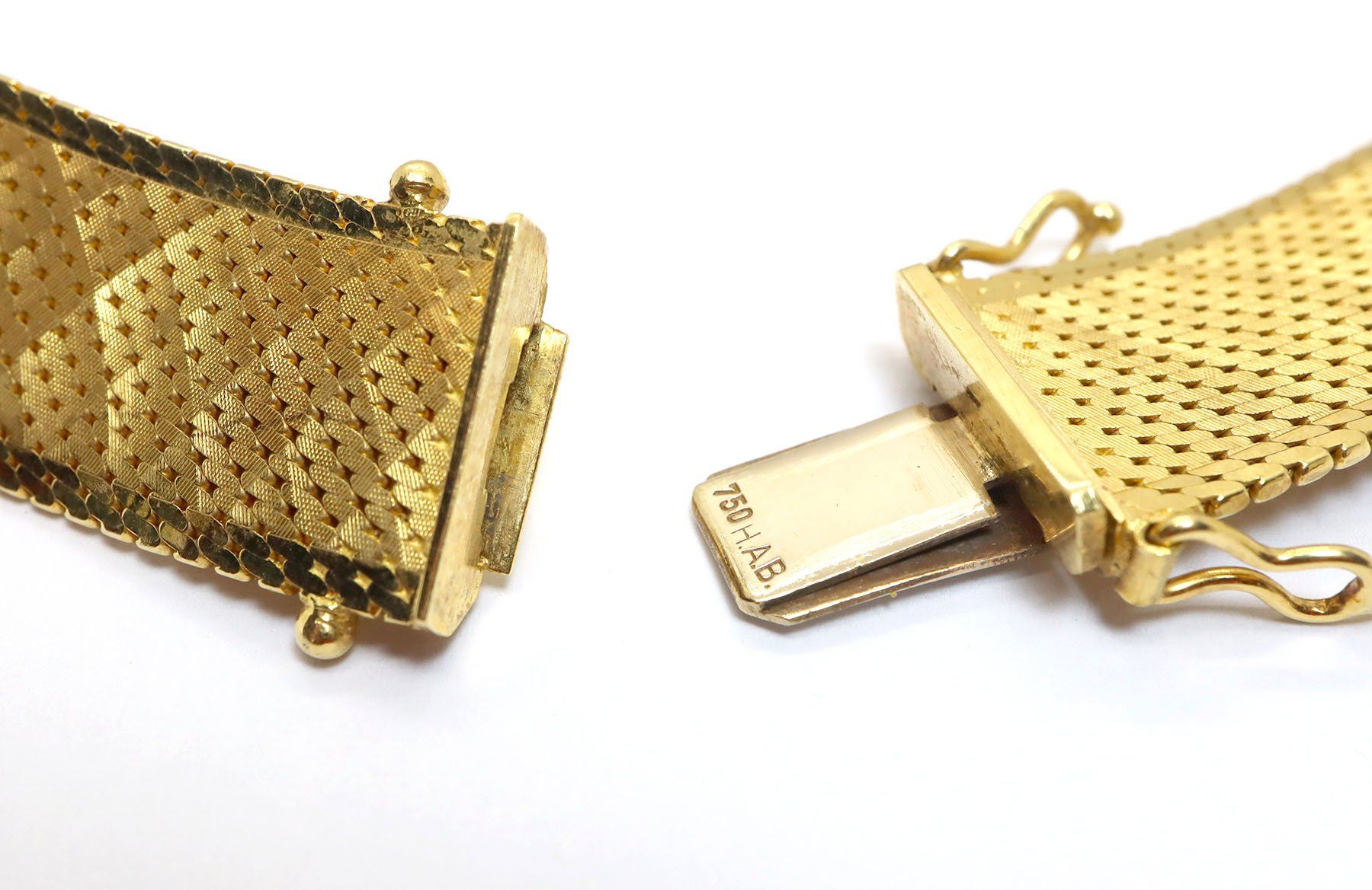 Catenine: 750er Gelbgold Collier mit Kontrastdesign – Usato da Dürnten venduto da schmucklicher 2