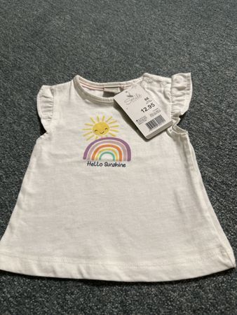 Baby T-Shirt Grösse 68 Hello Sunshine mit Etikett