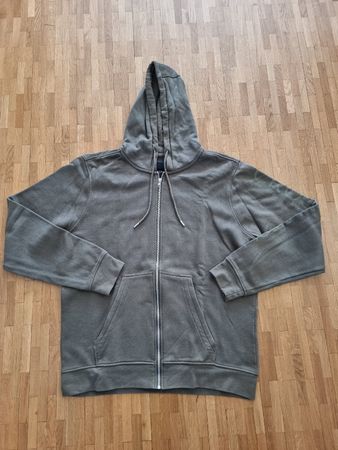 Sweat à capuche unisexe zippé kaki CROSSHATCH essentiels M