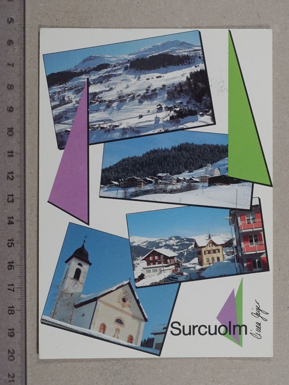 Cartoline postali: Surcuolm, 1993 – Usato da Lenzburg venduto da fh1