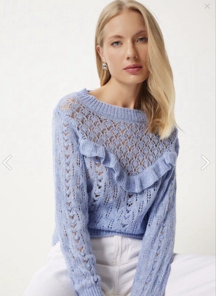 Mango Pulls & Sweat-shirts: Mango Strickpullover mit Rüschen! – D'occasion à Baden par Tiffany6878 5