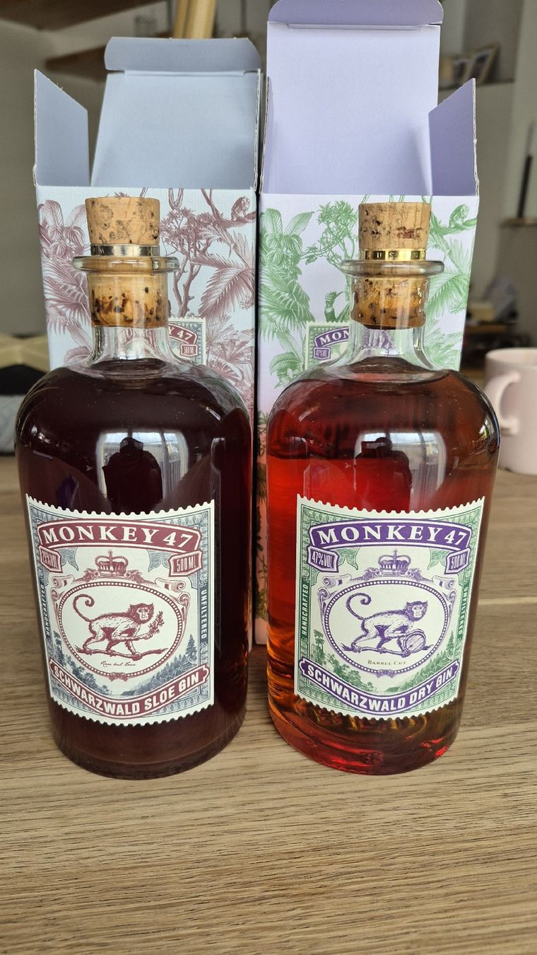 Monkey 47 Bevande alcoliche: 2 Monkey  47 Gin – Nuovo e nell'imballaggio originale da Aarberg venduto da Cnika