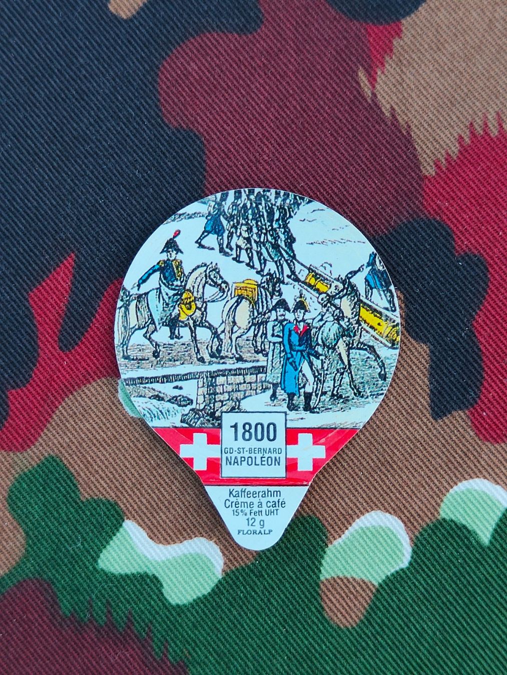 Kaffeerahmdeckel: Kaffeerahmdeckel 1800 GD-ST-BERNARD NAPOLÉON – Gebraucht aus Bauma von SwissMilitaria