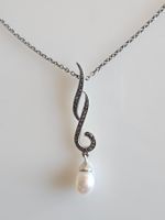 Silber Kette mit Perle