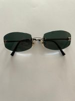 Chanel Sonnenbrille, dunkelgrün, Metallbügel