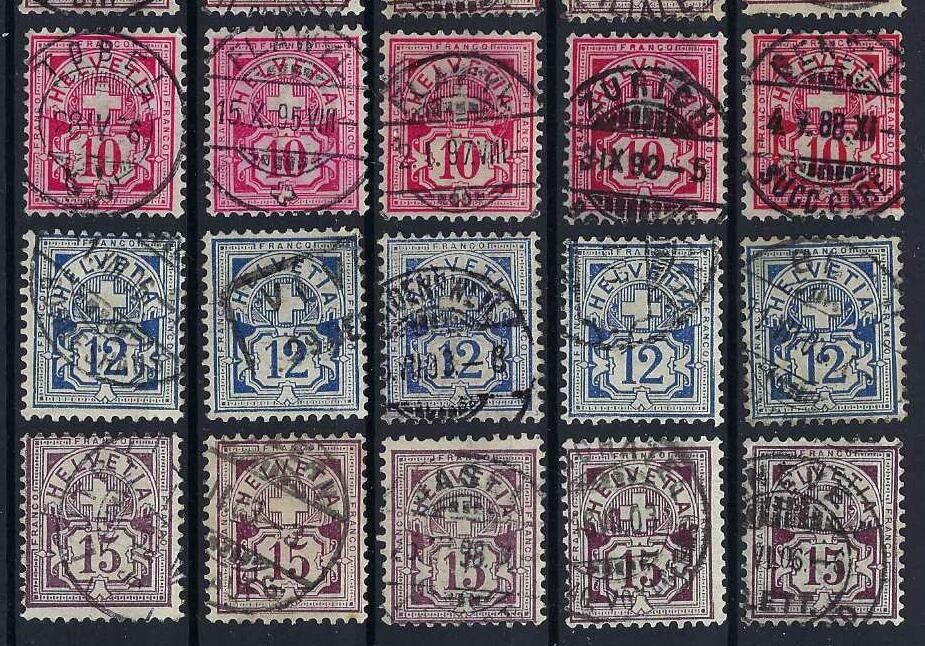 Tutti i francobolli: LUXUS Vollstempel Lot Ziffermuster – Usato da Hitzkirch venduto da walti1959 2