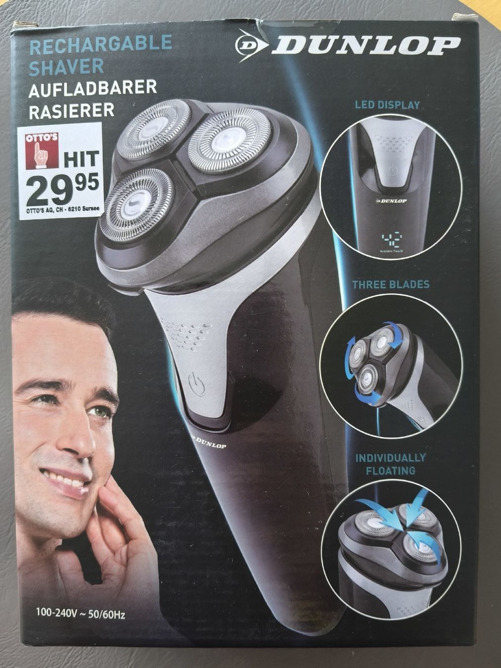 Rasoi & Lamette da barba: Aufladbarer Rotationsrasierer – Nuovo e nell'imballaggio originale da Basel venduto da Malana24