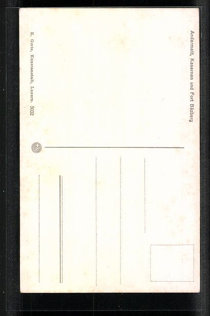 Cartoline postali: Andermatt /Gotthardstrasse, Kasernen und – Usato da Berlin venduto da bartko-reher 1