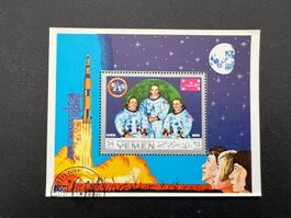 Yemen 1969 Souvenir Sheet Apollo gest. (D930)
