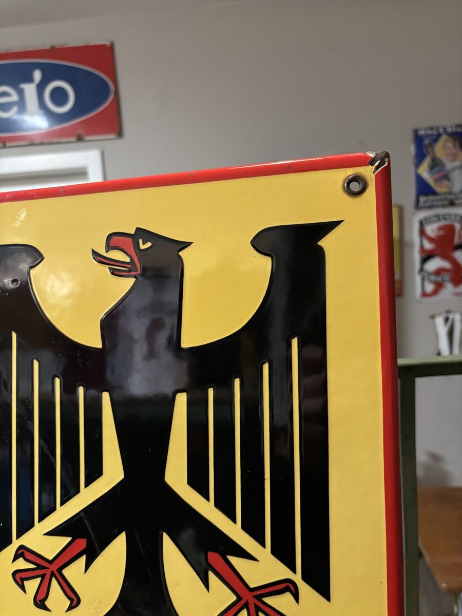 Insegne: Emailschild, deutsche Post, Adler, abgekantet – Usato da Staufen venduto da timelessvintage 2