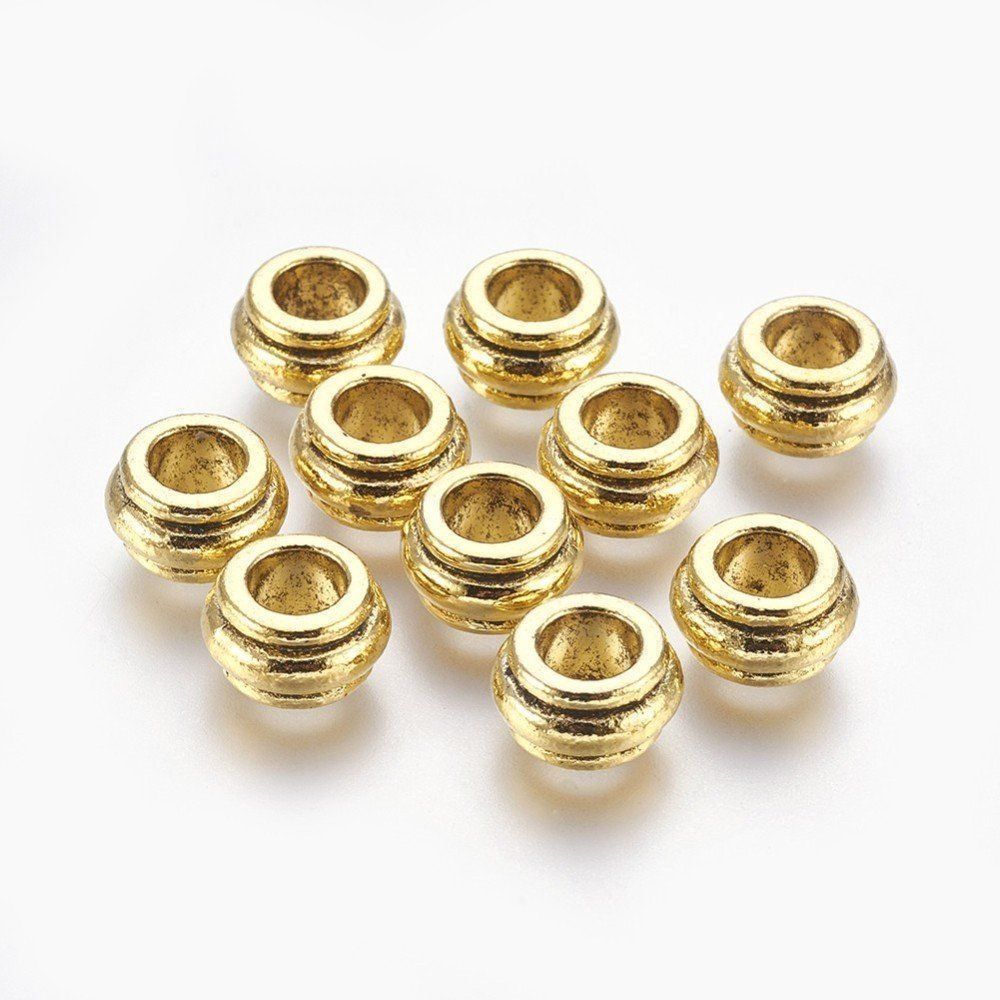 Perle (finte): 5 Metallperlen vergoldet  12mm – Nuovo (secondo la descrizione) da Alpnachstad venduto da perlengaby 1
