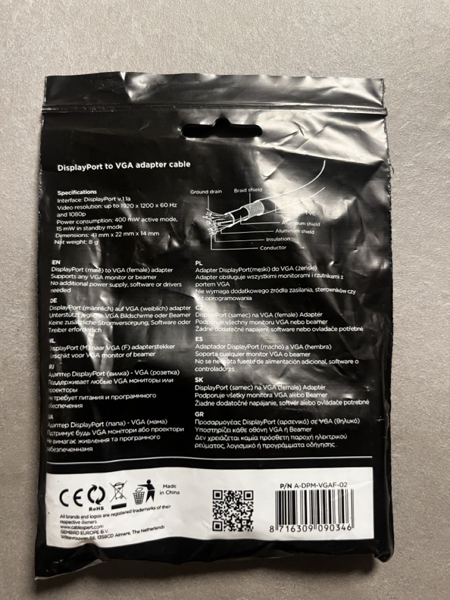 Unità & Adattatore: DisplayPort auf VGA Adapter neu – Nuovo e nell'imballaggio originale da Jegenstorf venduto da Angie__ 1