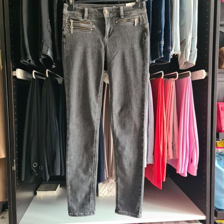 Liu Jo Damen Jeans Grau Gr. 28/30 Skinny mit Reisssverschlus
