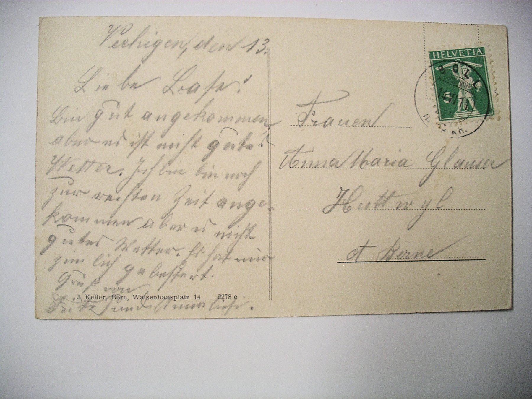 Cartoline postali: s/wAK  VECHIGEN – Usato da Oberhofen am Thunersee venduto da luuping99 1