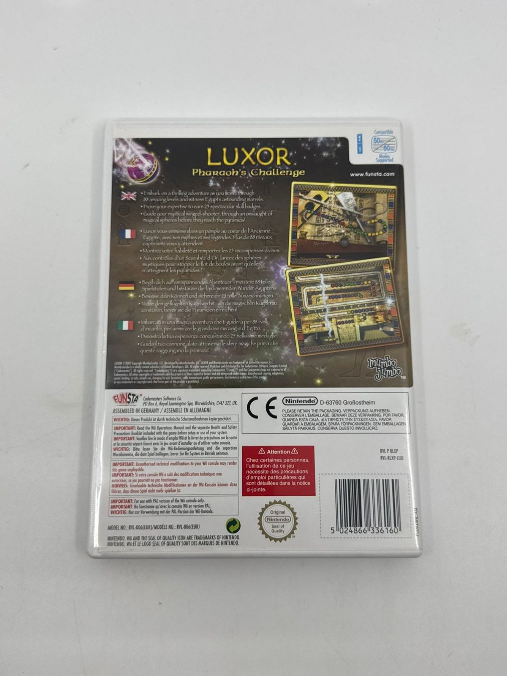 Spiele: Luxor Pharaoh's Challenge (Wii) – Gebraucht aus Herisau von Seyashop1 2