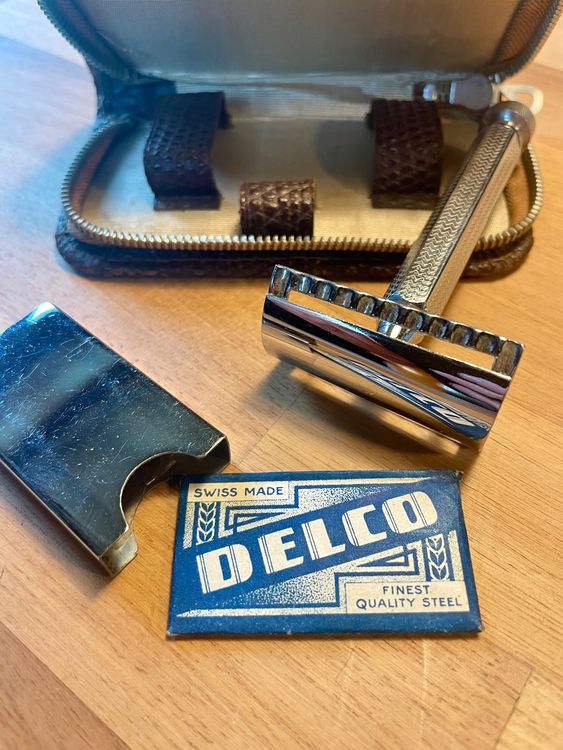 Vintage Rasierer Set DELCO Swiss Made im Reiseetui, Top Z... (Gebraucht ...