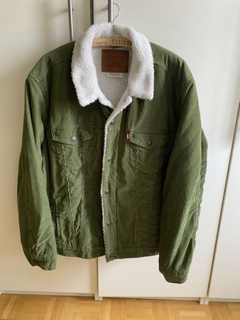 Levi's Premium Cordjacke mit Teddyfutter gruen XL
