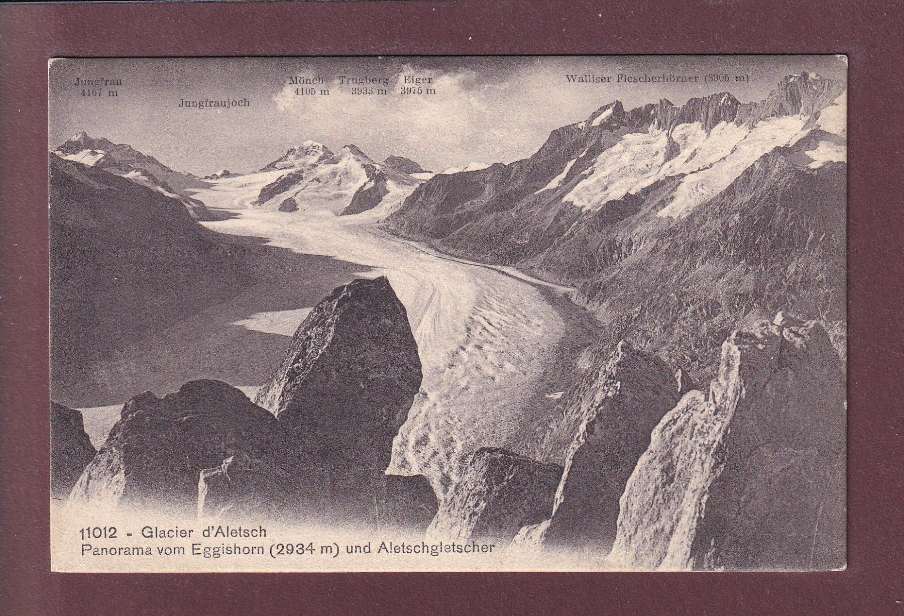 Ansichtskarten: GLACIER D'ALETSCH – Gebraucht aus Pully von nicecards