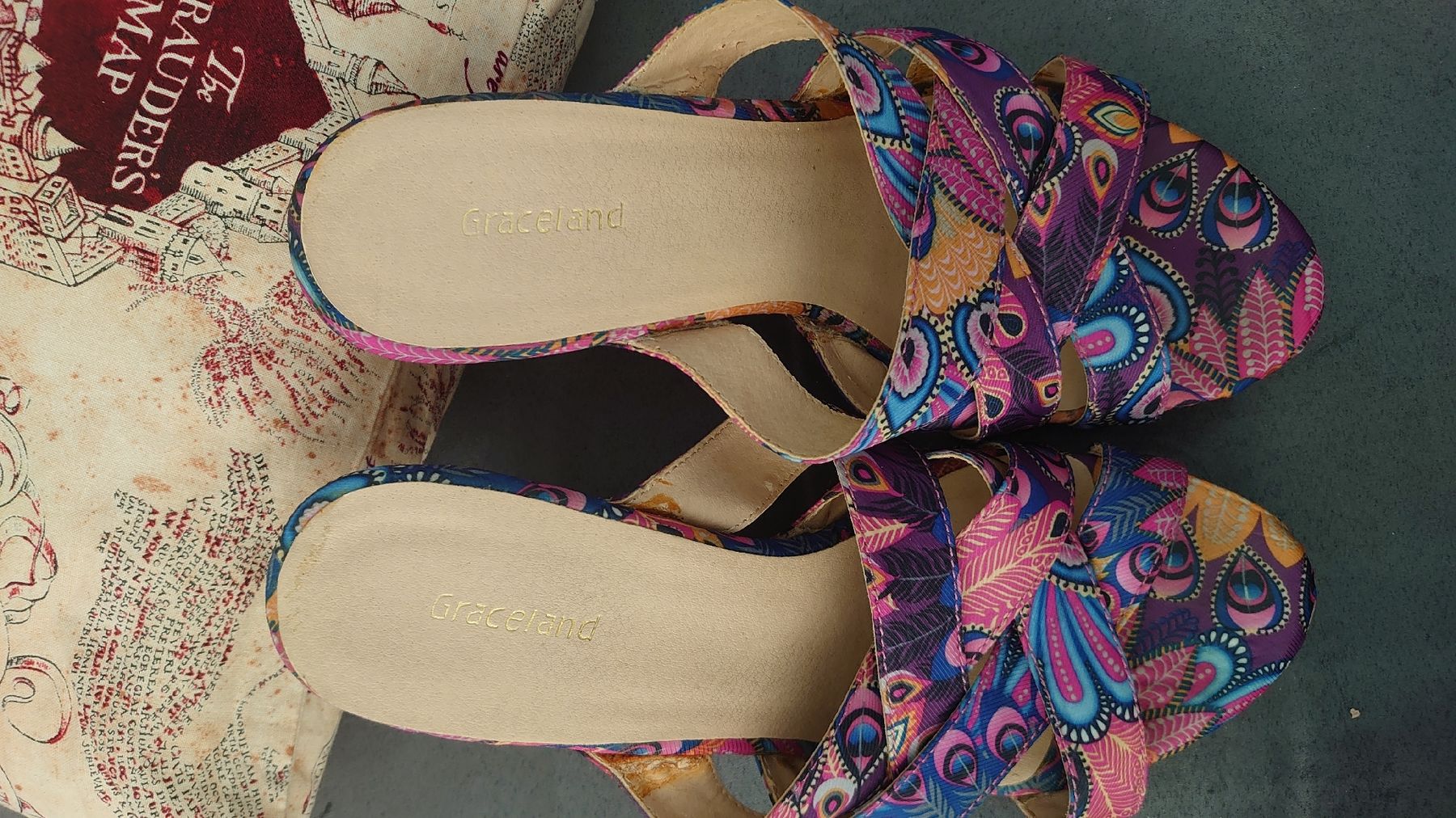 Graceland Scarpe da donna: Damen Wedges Pfauenfeder – Usato da Buchs SG venduto da Looni-Maah 1