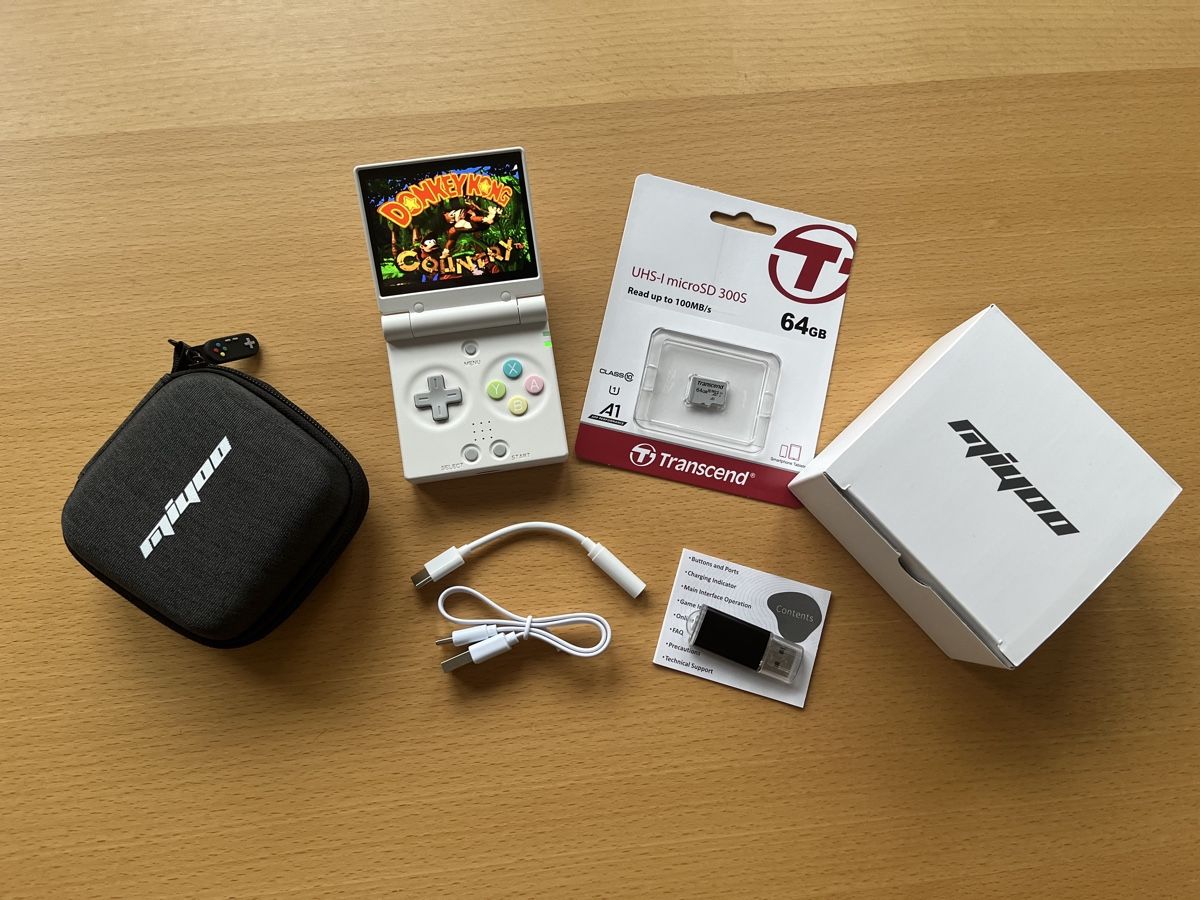 Console: Miyoo Mini Flip weiss - Komplettpaket – Nuovo (secondo la descrizione) da Dielsdorf venduto da RetroMeister
