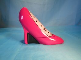 Blechbüchse Damenschuh, pink