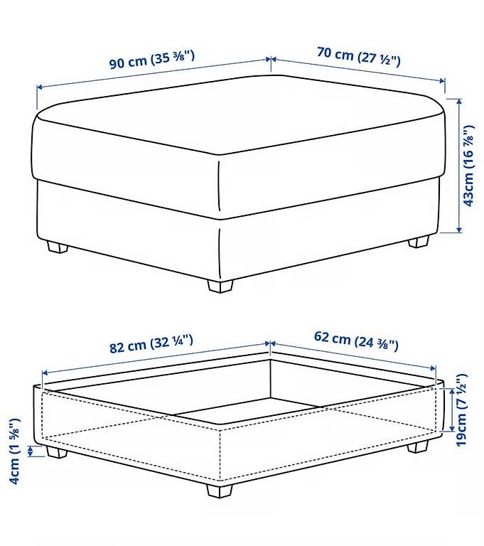 Sgabelli: Ikea kivik hocker mit aufbewahrung – Usato da Zürich venduto da sannesan 2