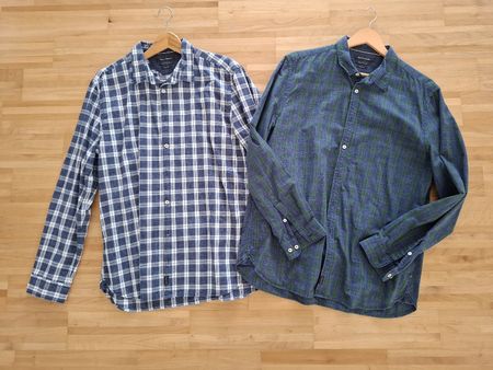 2 Marc O'Polo Hemden kariert Baumwolle Gr. XXL neuwertig