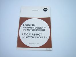 Leica R4 Motor-Winder Bedienungsanleitung/Katalog