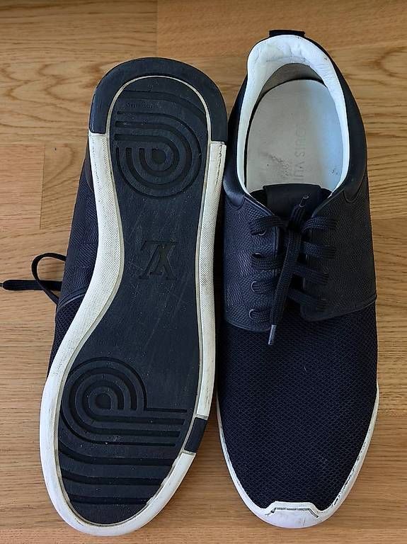 Louis Vuitton Scarpe da uomo: Baskets Louis Vuitton en cuir Damier et mesh – Usato da Cologny venduto da Nayiri 1