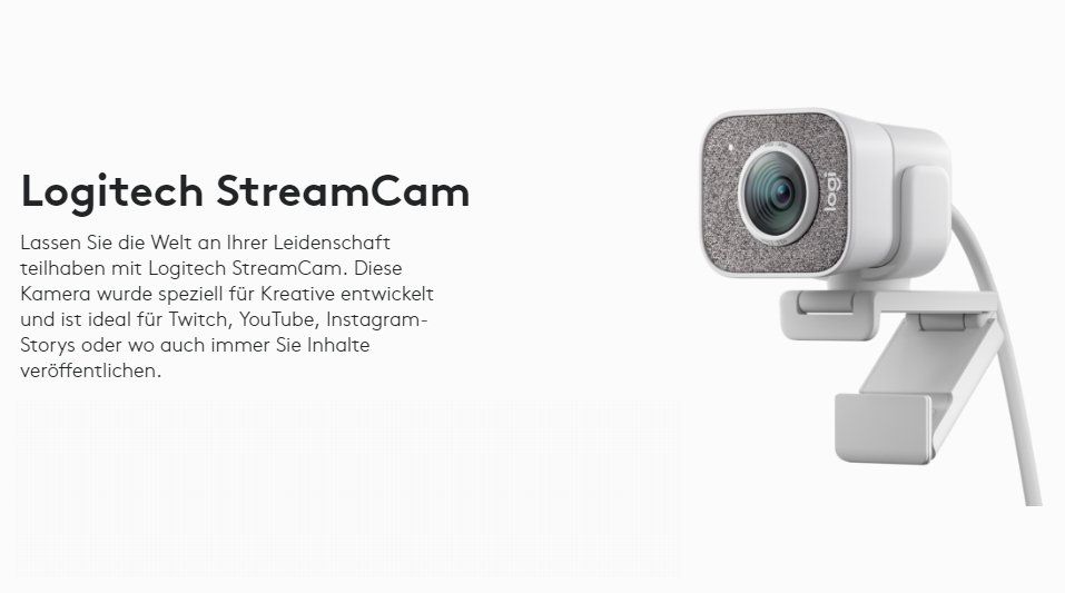 Live-Stream Full HD Kamera >> Logitech Stream Cam USB-C