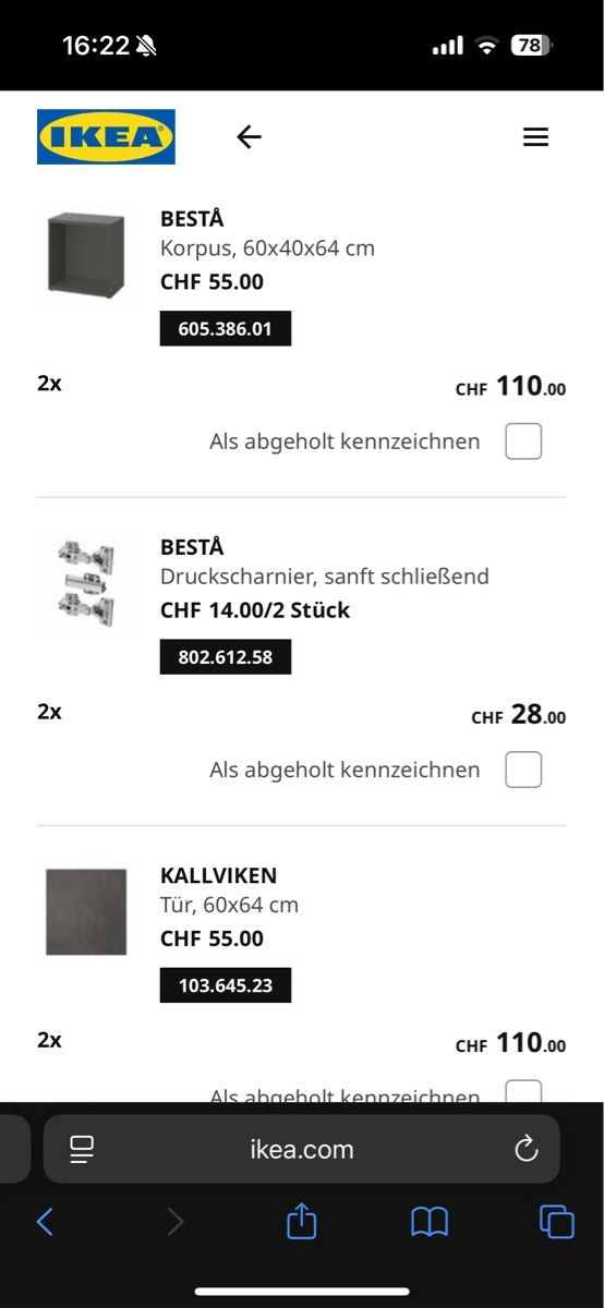 Ikea Scaffali: 2 IKEA BESTA, grau/marmor – Usato da Effretikon venduto da jas_92ls 8