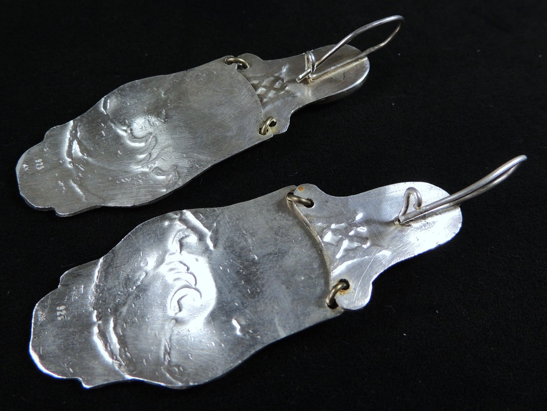 Orecchini pendenti & Orecchini a lobo: Silber 925 Tigeraugen Ohrringe 75 mm – Usato da Waldenburg venduto da schaller707 4