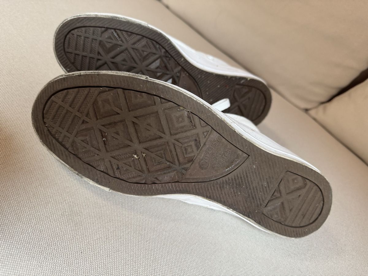 Converse Scarpe da uomo: Converse blanches hautes 41.5 – Usato da Auvernier venduto da big_7srg 3