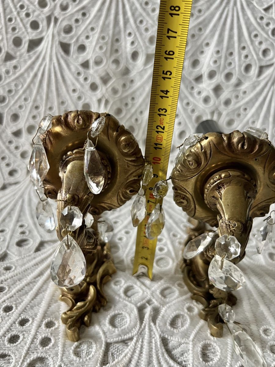 Lampade: Paar Alter Messing Wandleuchte – Usato da Frenkendorf venduto da Only1 7