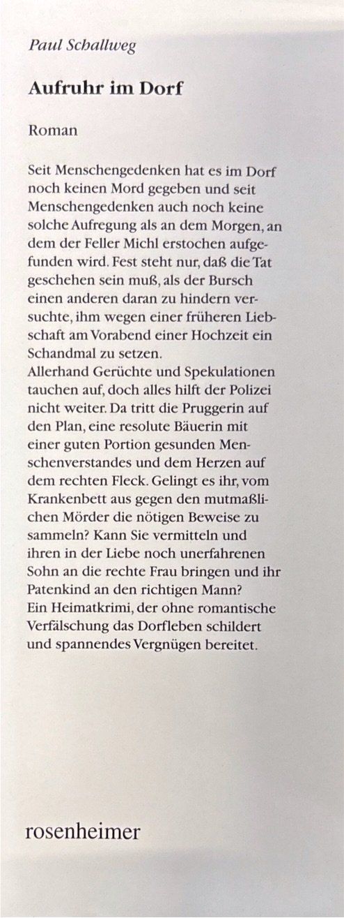 Libri: Aufruhr im Dorf – Nuovo (secondo la descrizione) da Sarnen venduto da Livres 2