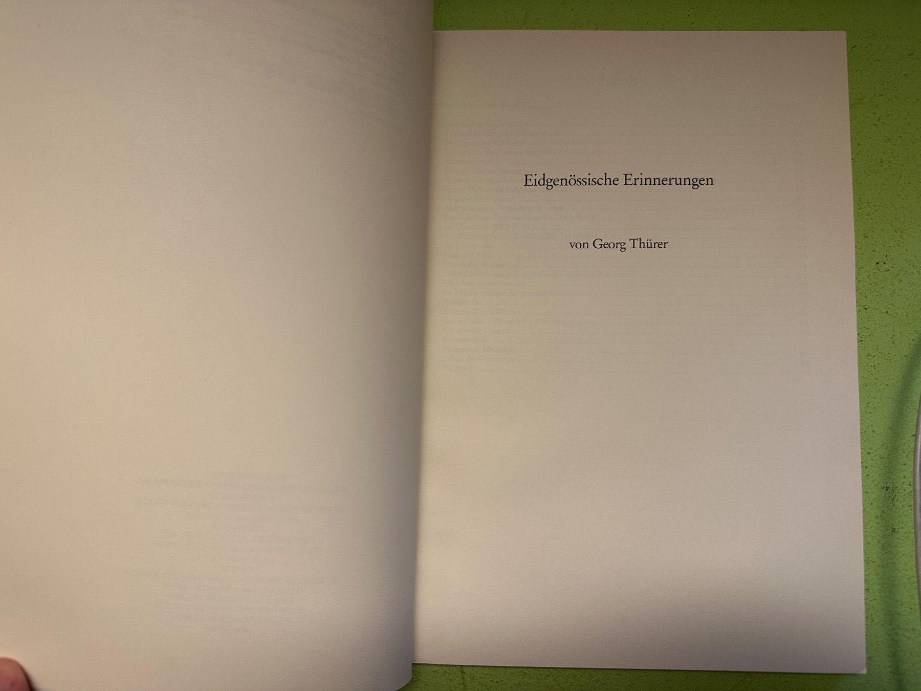 Libri: Georg Thürer: Eidgenössische Erinnerungen. – Usato da Zürich venduto da allp 4