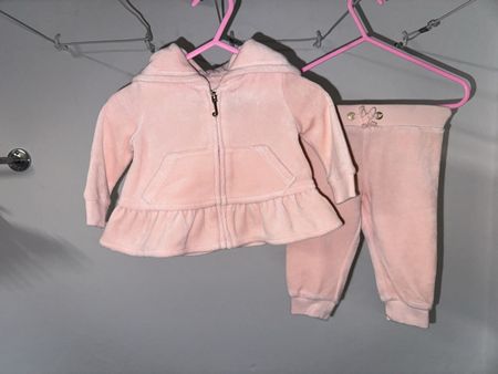 Juicy Couture Velours Set, Rosa, 0-3 Monate