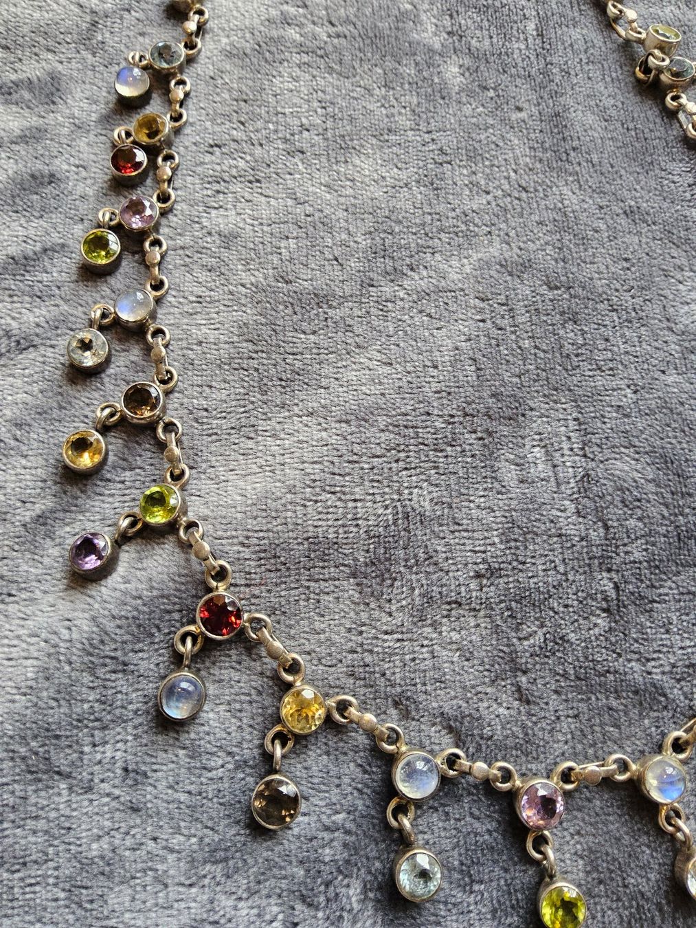 Catenine: Sterling Silber Edelstein Halskette Collier, Wunderschön – Usato da Zürich venduto da sanwit 6