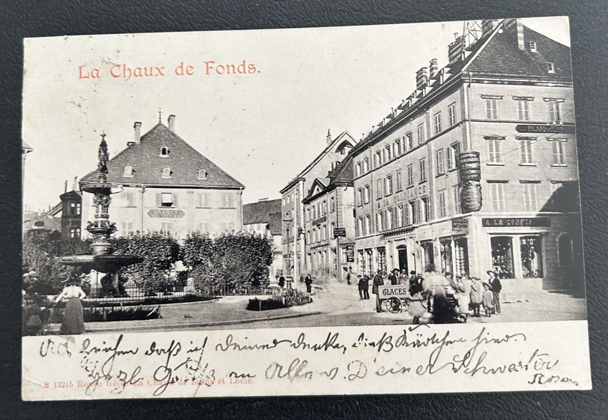 Ansichtskarten: La Chaux de Fonds 1902 – Gebraucht aus Horw von Tellbub