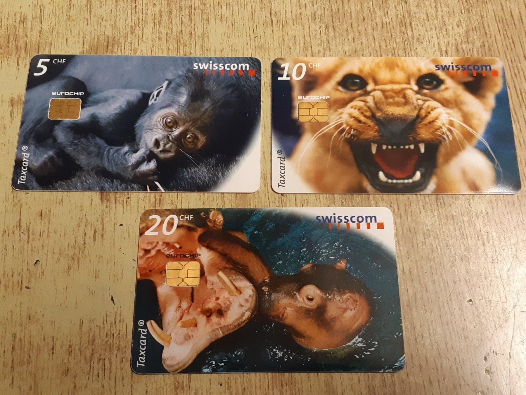 Schede telefoniche: 3xTaxcards"ZOO" Tiere – Usato da Oberiberg venduto da DeepBlue999