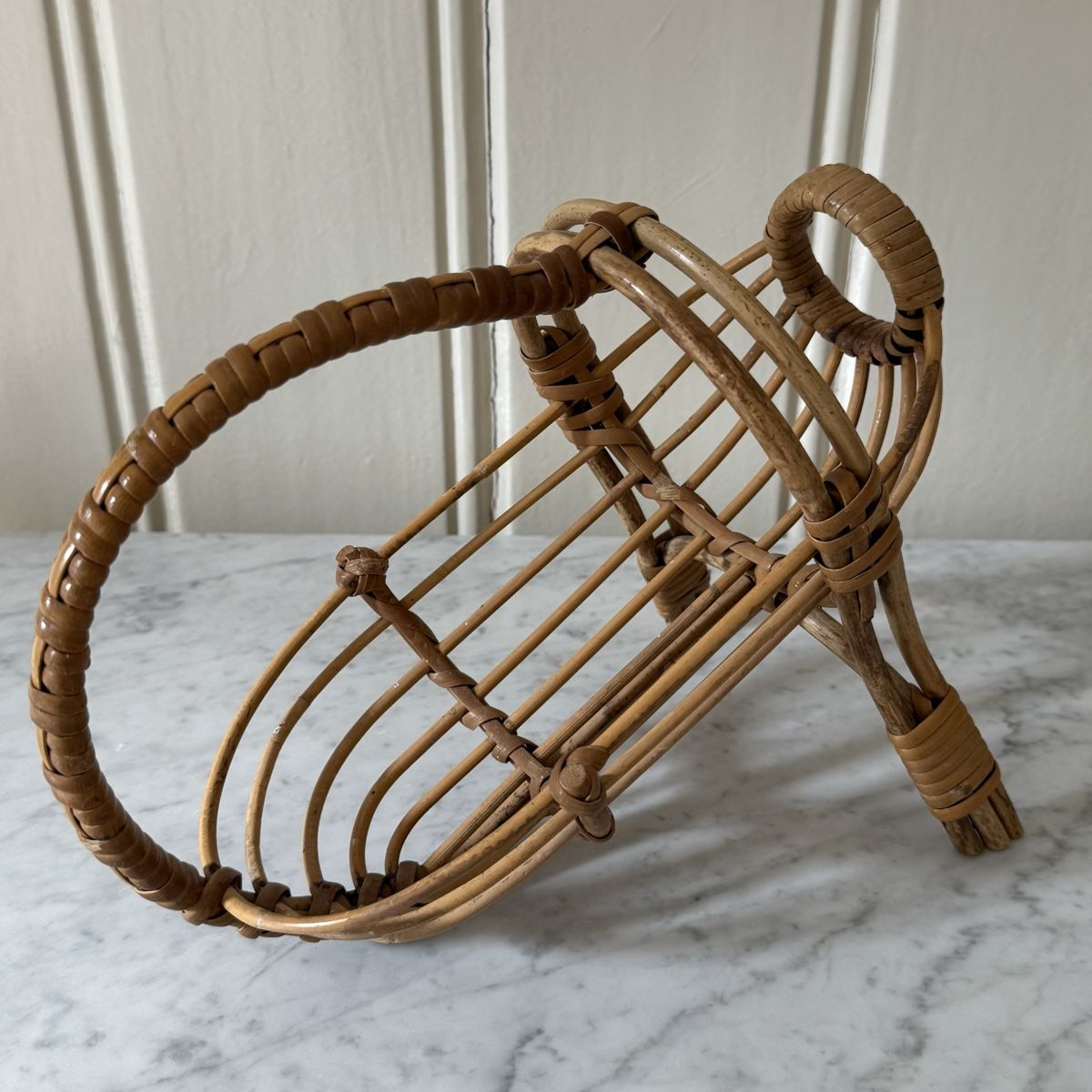 Tutte le decorazioni: Flaschenhalter Albini•Bambus-Rattan – Usato da Winterthur venduto da gutDingmint 4