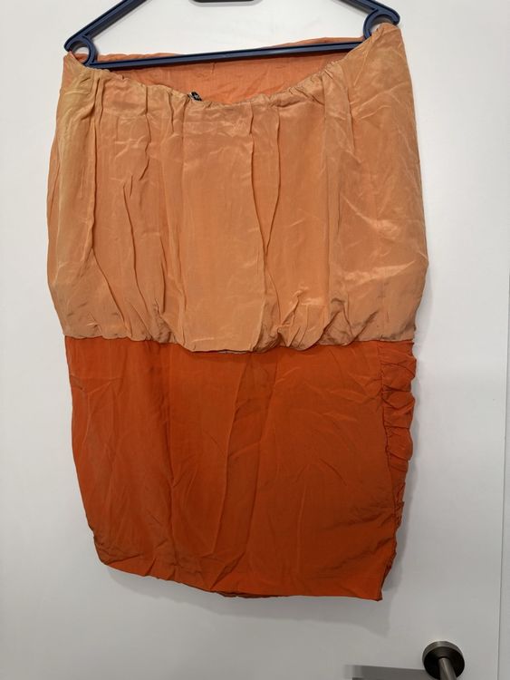 Robe Bustier Nicole Miller Neuve - Couleur Moka Fleurie Lurex Soie - Taille 10 (M) - Métallique